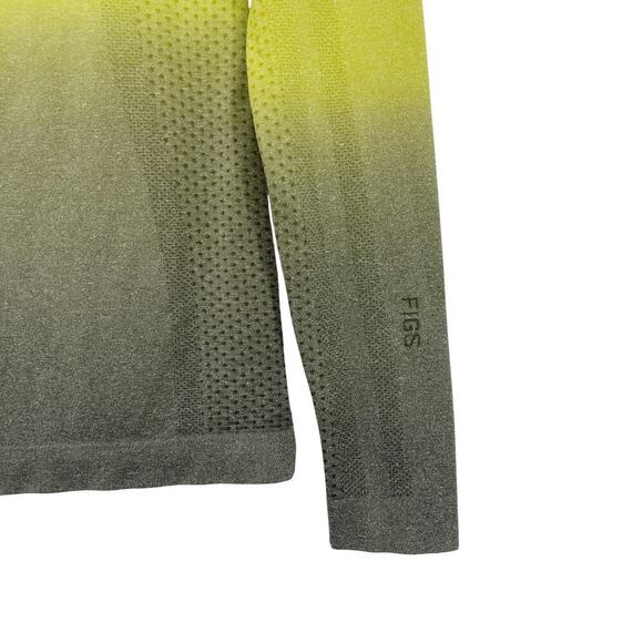 Figs Salta Underscrub Seamless Long Sleeve Ombre Limeade Size XS - Picture 2 of 8